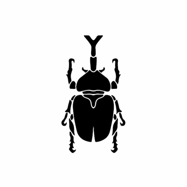 Escarabajo Logotipo S Mbolo Plantilla Dise O Tatuaje Ilustraci N Vector Vector Premium