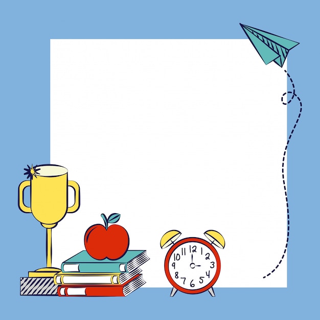 Espacio para insertar texto o diseño, recursos graohic de regreso a la escuela vector gratuito