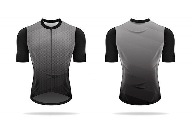 Especificación ciclismo jersey plantilla. | Vector Premium