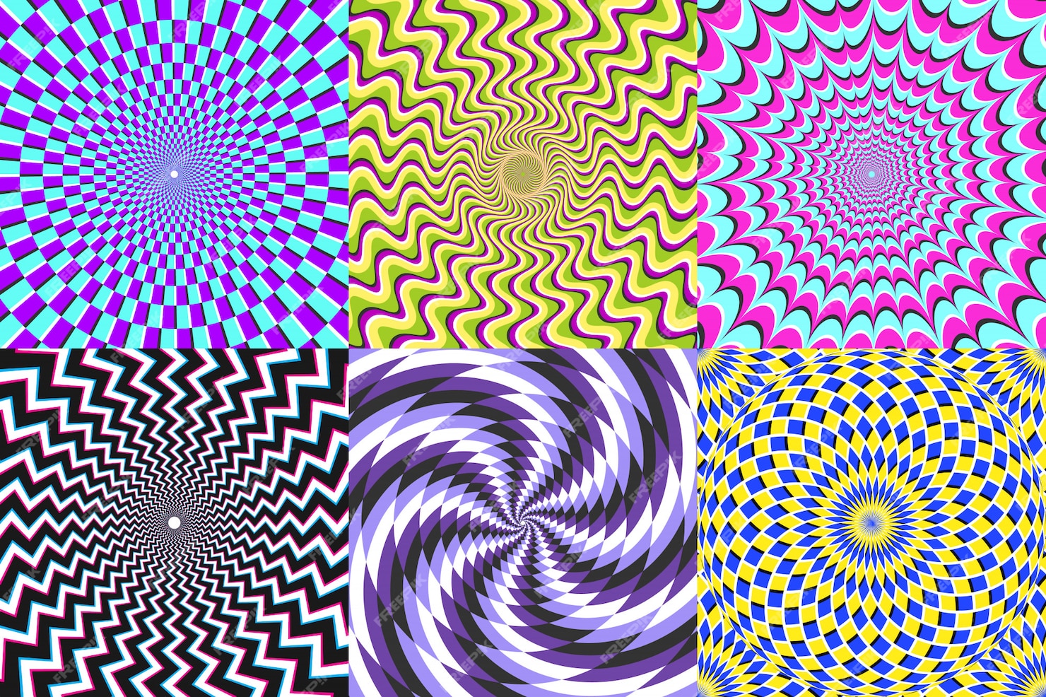 Espiral Psicodélica Ilusión óptica Espirales De Ilusión Y Colorido Abstracción Hipnosis 
