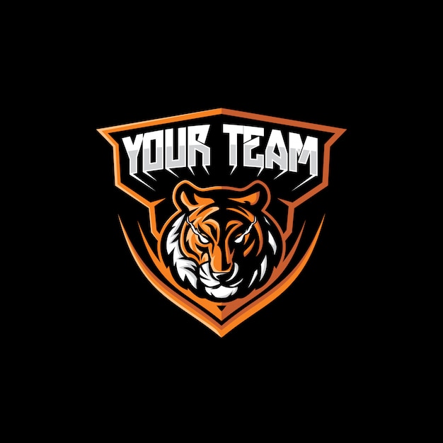 Esports tiger face mascot logo | Vector Premium