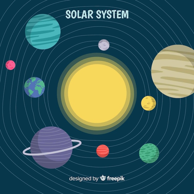 Esquema Cl Sico De Sistema Solar Con Dise O Plano Vector Gratis