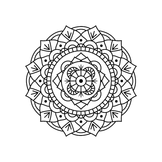 Download Esquema mandala negro | Vector Premium