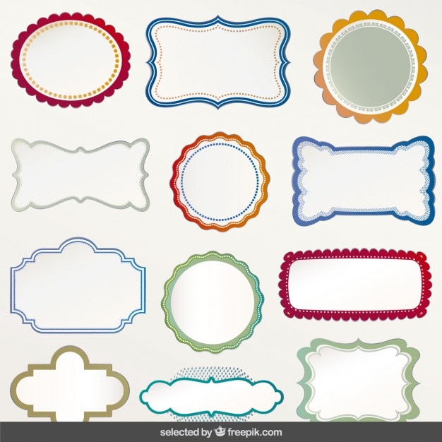 free label shapes clipart - photo #49