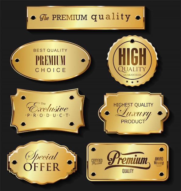 Etiquetas de venta de oro y plata colección de diseño ...