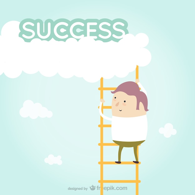 Éxito motivador vector Vector Gratis