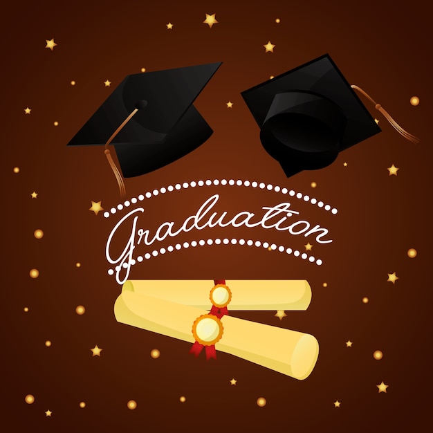 Felicitaciones tarjeta de graduación | Vector Premium