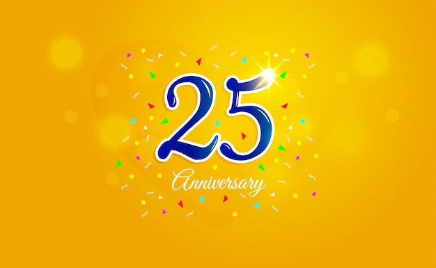 Feliz 25 Aniversario De Fondo Vector Premium