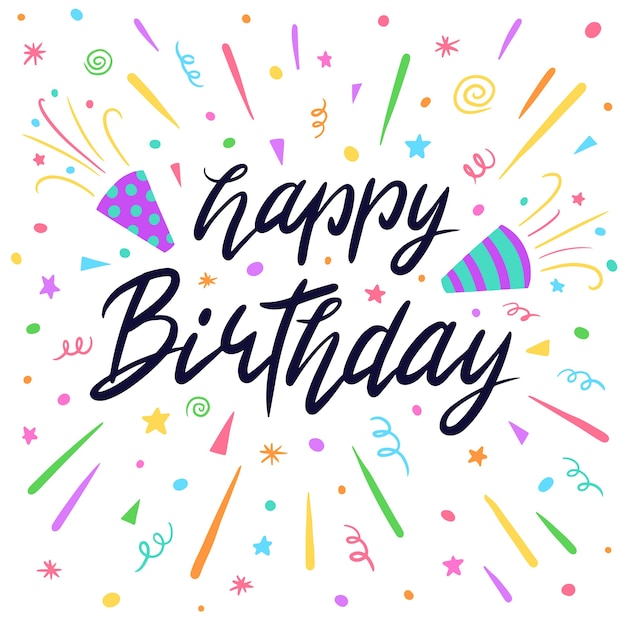 Feliz cumpleaños, letras | Vector Gratis