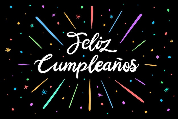 Feliz cumpleaños, letras | Vector Gratis