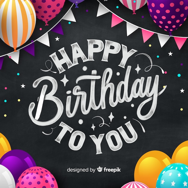 Feliz cumpleaños, letras | Vector Gratis