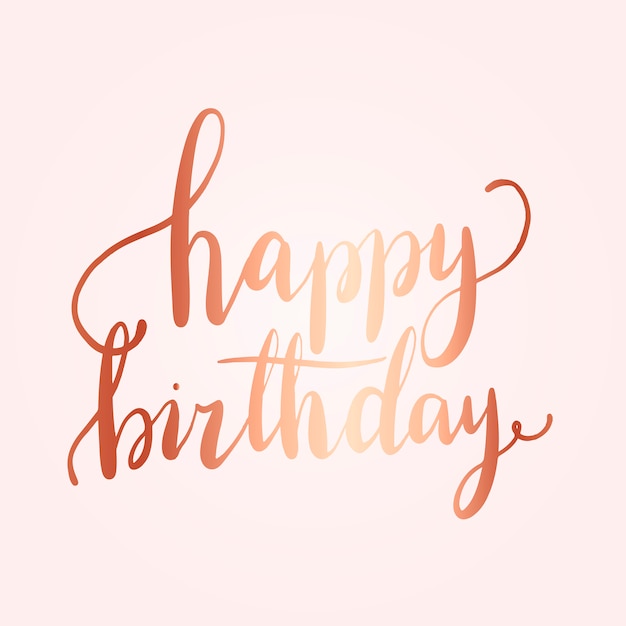 Feliz cumpleaños tipografía estilo vector | Vector Gratis