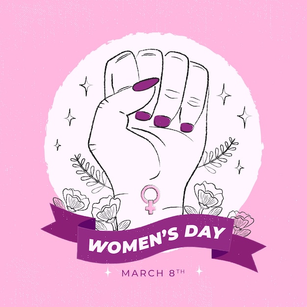 Feliz día de la mujer vector gratuito