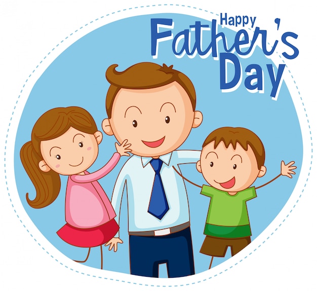 Un Feliz Dia Del Padre Vector Gratis