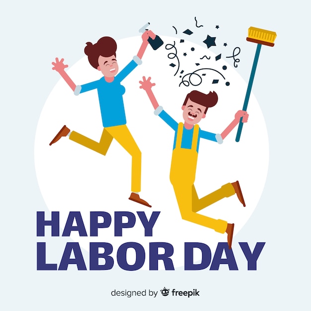 Feliz día del trabajo Vector Gratis