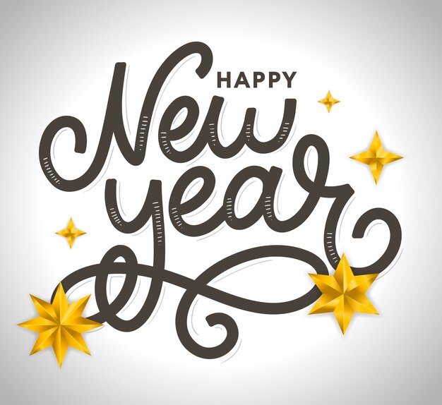Feliz Nuevo Año 2020 Letras Vector Premium 7933