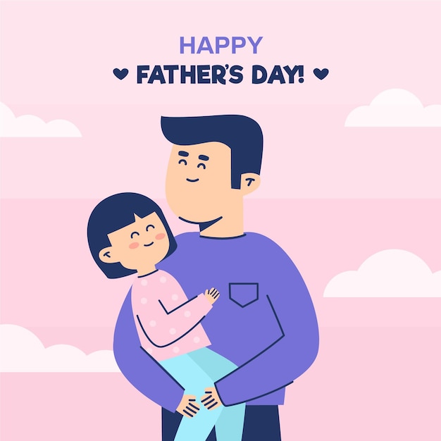 Download Feliz padre e hija encantadora estar juntos | Vector Gratis