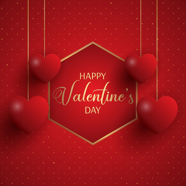 Feliz tarjeta de felicitación de san valentín | Vector Gratis