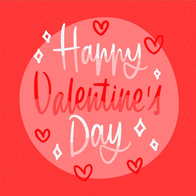 Feliz tipografía de san valentín | Vector Gratis