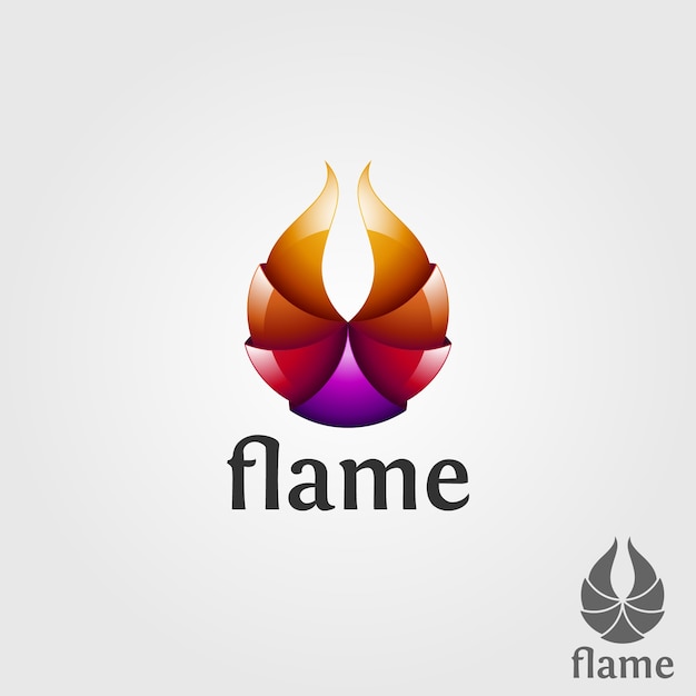 Flame logo | Vector Premium