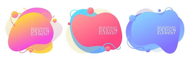 Fluido líquido moderno elementos abstractos Vector Premium