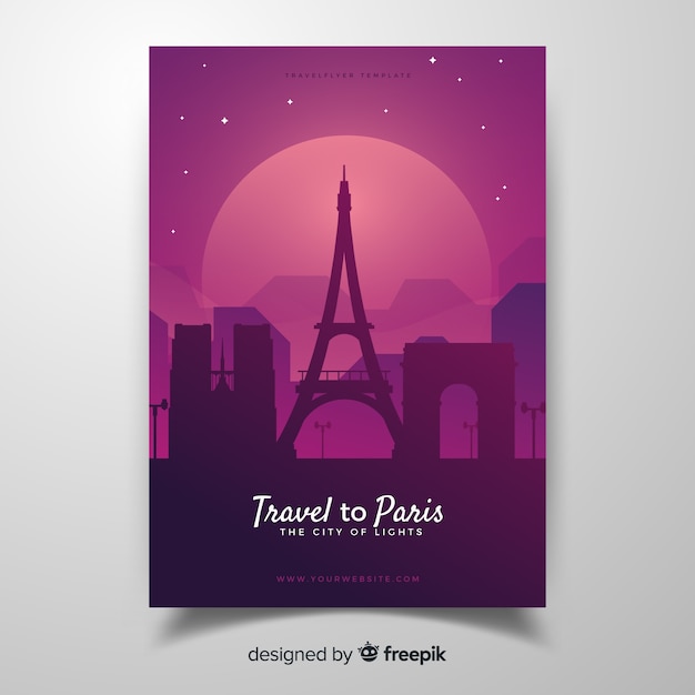 Folleto De Paris Vector Gratis