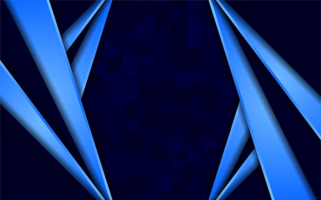 Fondo Abstracto Azul Oscuro Con Textura Triangular Vector Premium