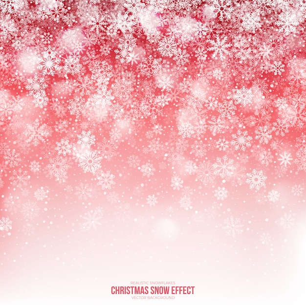 Fondo abstracto de efecto de nieve de navidad Vector Premium