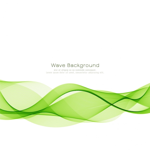 Fondo abstracto elegante ola verde vector gratuito