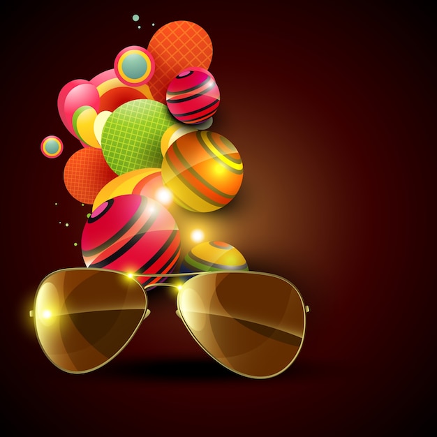 Fondo abstracto de gafas de sol | Vector Gratis