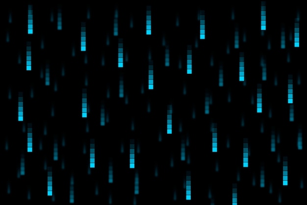 Fondo abstracto de lluvia de píxeles vector gratuito