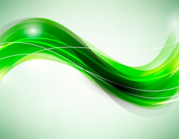 Fondo Abstracto De Las Ondas Verdes Vector Premium