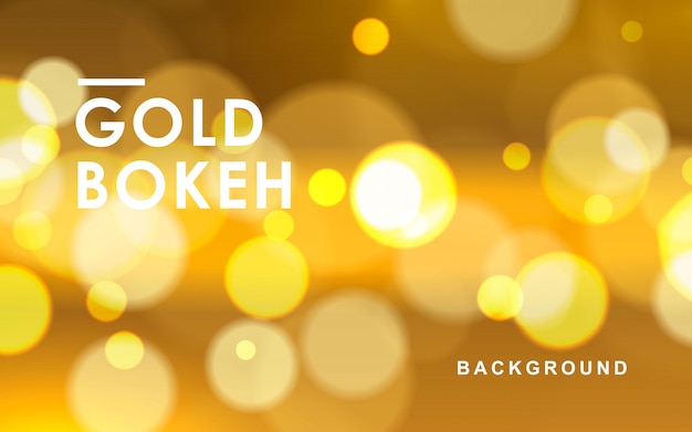 Fondo abstracto de oro bokeh Vector Premium
