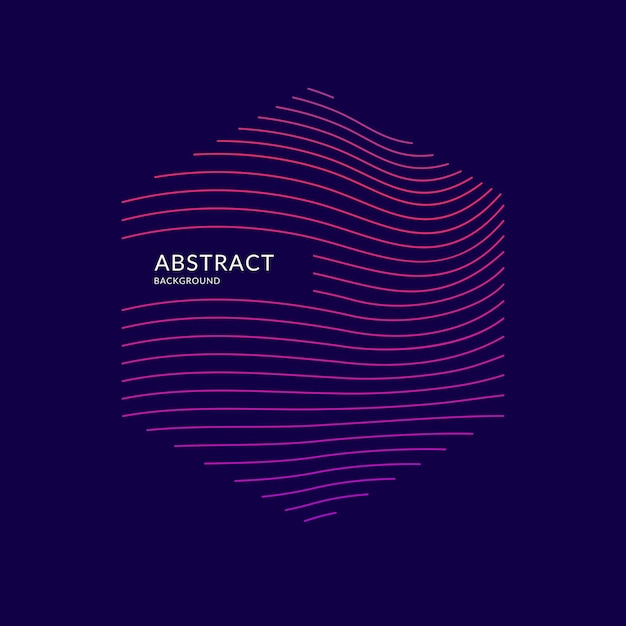 Fondo abstracto de vector con ondas dinámicas ilustración adecuada