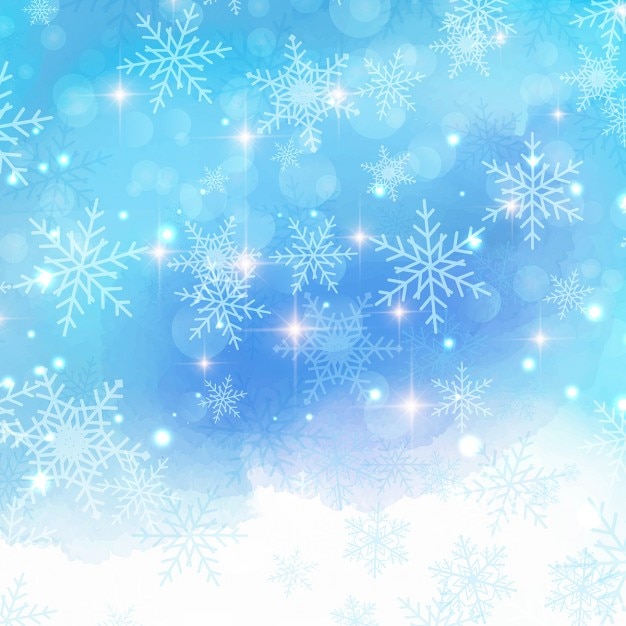 Fondo Azul Con Copos De Nieve Para Navidad Vector Gratis