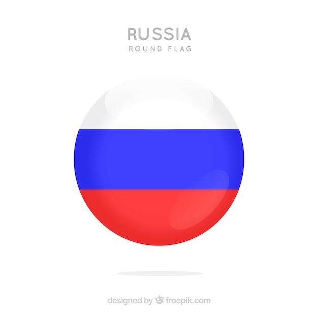 Fondo de bandera rusa redonda | Vector Gratis