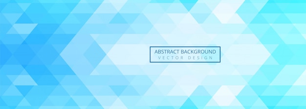 Fondo de banner de formas geométricas azules abstractas vector gratuito