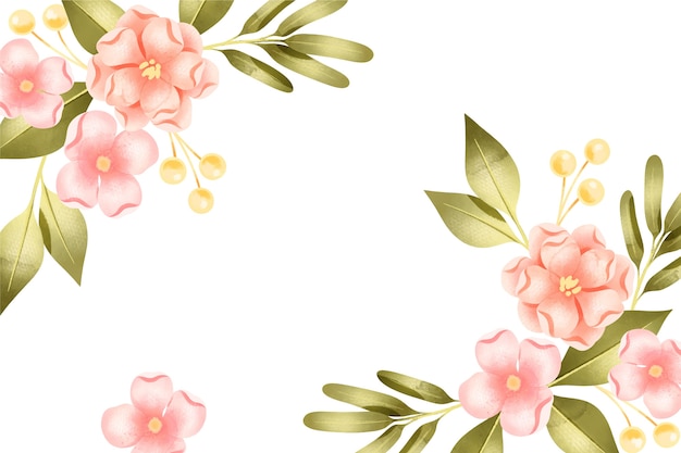 Fondo Colores Pastel Acuarela Flores Vector Gratis 3513