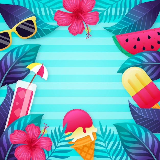 Fondo Colorido De Verano Vector Gratis 4474