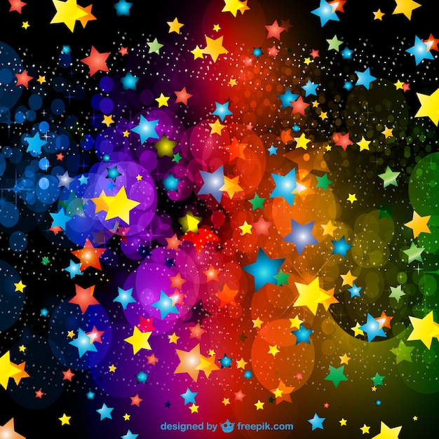 Fondo con estrellas de colores | Descargar Vectores gratis