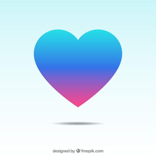 Fondo De Corazón Aislado Y Degradado Vector Gratis