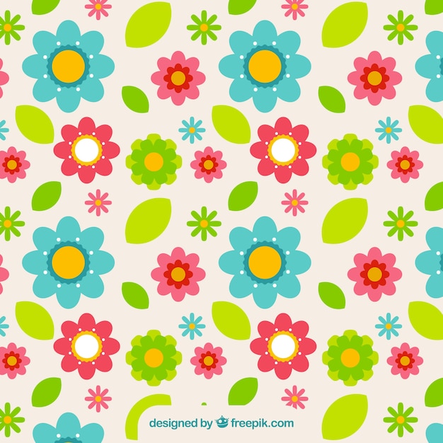 Fondo de flores y hojas de colores | Descargar Vectores gratis