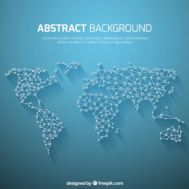 Fondo De Mapa Del Mundo En Estilo Abstracto Descargar Vectores Gratis