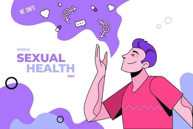 Fondo Del D A Mundial De La Salud Sexual Dibujado A Mano Vector Gratis