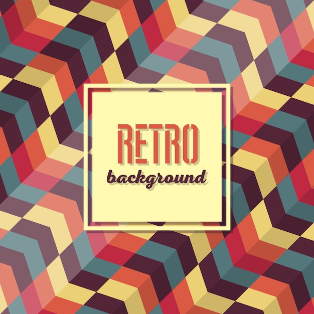 Fondo con diseño retro Vector Gratis