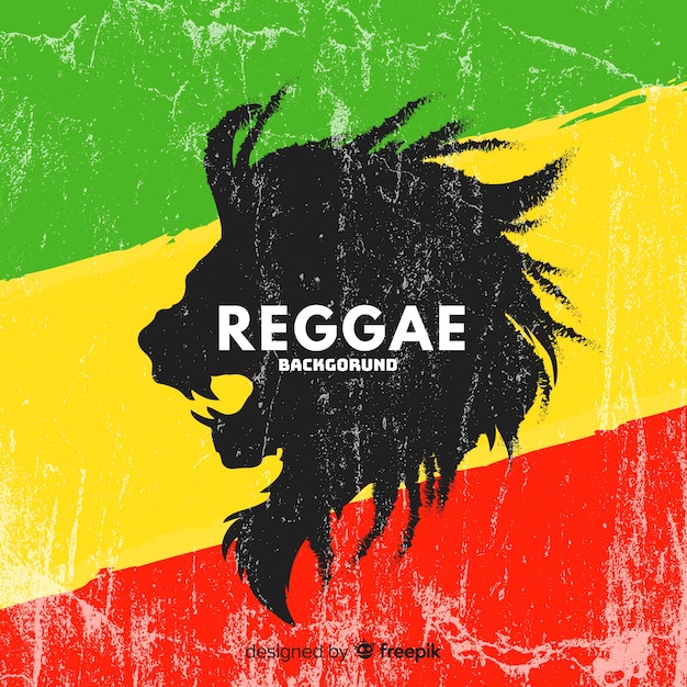 Fondo de estilo reggae con león | Vector Gratis