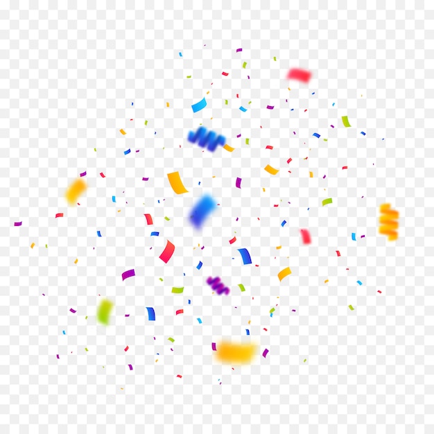 Fondo de explosión de confeti multicolor Vector Premium