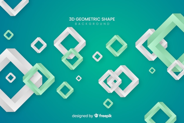 Fondo De Figuras Geométricas En 3d Vector Gratis