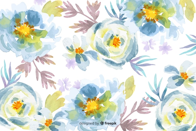 Fondo Floral Acuarela Vector Gratis