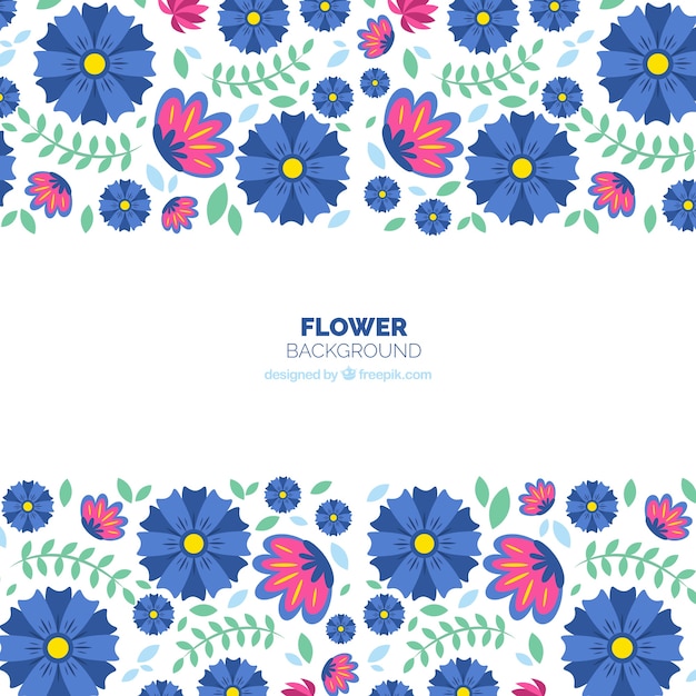 Fondo Floral Colorido Con Dise O Plano Vector Gratis